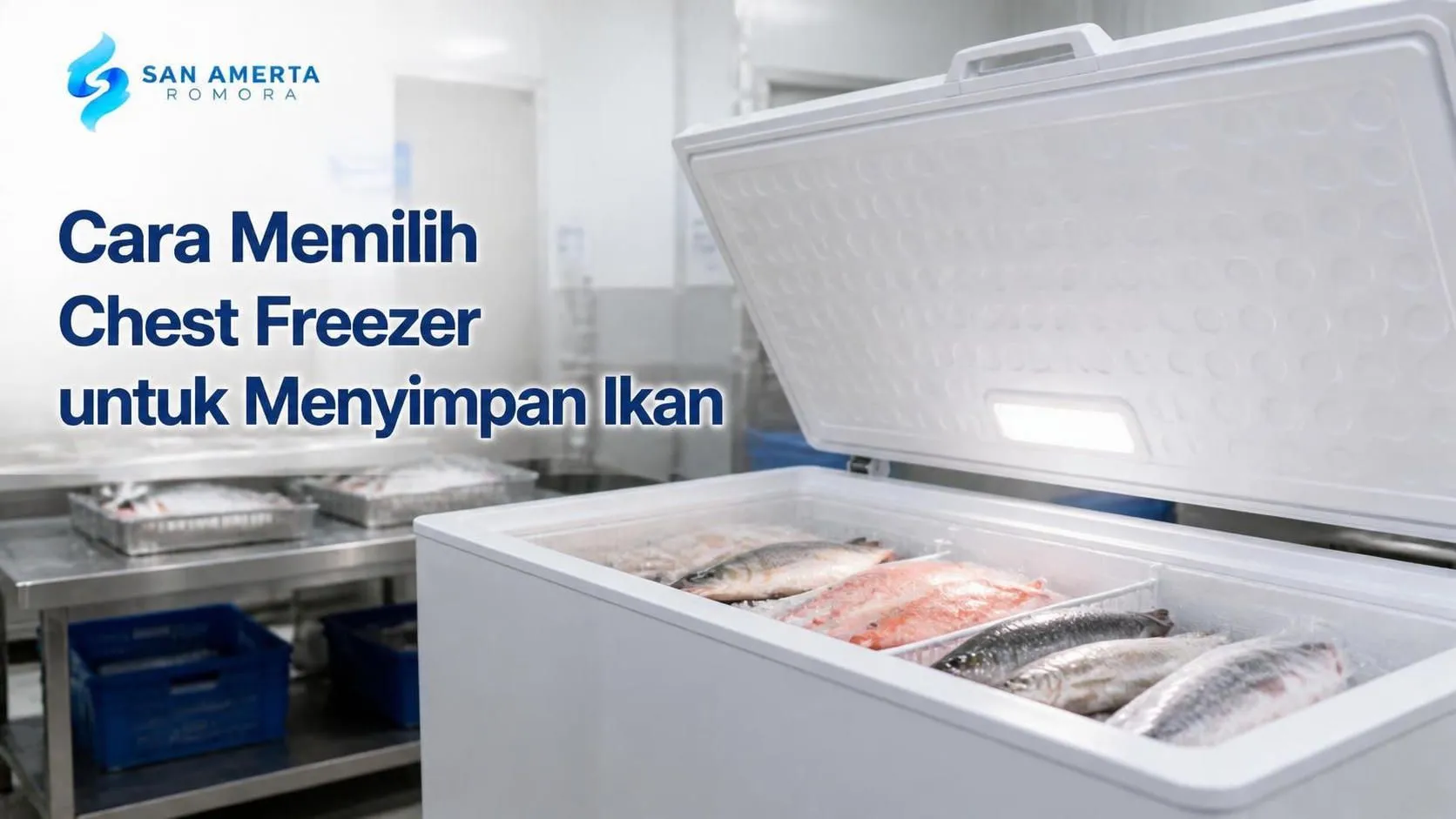 Pengadaan Chest Freezer untuk penyimpanan ikan dengan kapasitas dan suhu pendinginan sesuai kebutuhan.